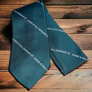 Vintage Dartmouth College Class of '50 Silk Tie Hunter Green Warden Brooks Ltd.